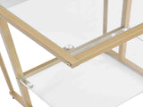 Golden Side Table, 2-Tier Acrylic Glass End Table for Living Room&Bedroom 26797916