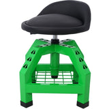 Pneumatic 360 Degree Swivel Mechanics Rolling Creeper Seat, Heavy Duty Rolling Mechanics W46590154