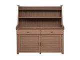 65inch Garden Potting Bench Table, Fir Wood Workstation with Storage 65666221