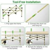 Folding Camping Table, Portable upgraded carbon steel Table with Carry Bag Heavy Duty, Lightweight 22875397