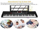 61 Key Kids Piano Toy with Adjustable Stand & Microphone - Multifunctional Electronic Keyboard with 87964547