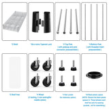 5 Tier 7500lbs Heavy Duty Adjustable Storage Rack Metal Shelf Wire Shelving Unit with Wheels & Shelf W155083060