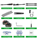 Cordless Pole Saw, 7.4ft Adjustable Length Chainsaw with 775W Motor , 2x 3000mAh 46875571