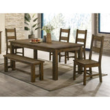 Rustic Golden Brown Ladder Back Dining Chairs B062P145492