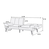 Blue Grey Polyfiber Adjustable Sofa Living Room Furniture Solid wood Legs Plush Couch HS00F8515-ID-AHD