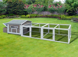 118Wooden Chicken Coop Outdoor Hen House Poultry Cage with Free-range Doors, Nesting Box,Leakproof 52716236
