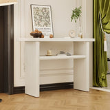 ZUN TREXM Elegant Minimalist Console Table with Rounded Edges and Sturdy Shelf Design for Entryway, N715P195554E