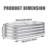 4x2x1ft Raised Garden Bed Kit, Galvanized Planter Raised Garden Beds for Outdoor for 39660755