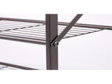 27" Wide Foldable Metal Shelf / Shoe Rack, Powder Coated Black Paint & 3 Tiers 91832408