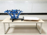 4 Color 1 Station Screen Printing Press, 21.2x17.7in / 54x45cm, 360&deg Rotatable Silk Screen with 66932620