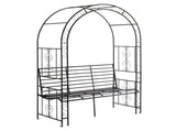 Arc Roof Double Layer With Chair Iron Arch Courtyard Black 53368392