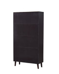 ZUN 67" Bookcase with Doors, 3-tier Bookshelf, Coffee W96539590