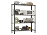 4-Layer Plastic Coated Iron Shelf 140*90*35 Black 45666583
