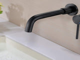 Wall Mount Single Handle Bathroom Faucet Matte Black W122453401