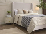 Hayden Upholstered Wingback Bed Size Queen / Tall 54" Headboard Upholstered Queen Bed / Without B083P245047