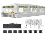 10x30ft Outdoor Pop Up Canopy, Portable Instant Canopy Tent with 8 Sidewalls for Outdoor Events 47765489