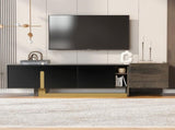 VIBE HAUS 66.7'' Light Luxury TV Stand for TVs up to 70 Inches, Modern TV Cabinet with Metal Legs, 1 N724P321446B