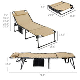 ZUN Folding Lounge Chairs / beach chair （Prohibited by WalMart） 73560778