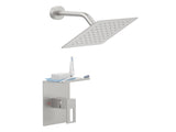 Shower Faucet With Storage Rack 8-inch Rain Shower Head Shower decoration kit with single spray 86998911