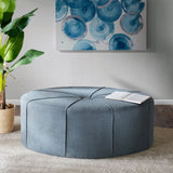 48" Ottoman,Polyester Fabric Large Cocktail Ottoman Modern Style For Living Room, Blue B03548601