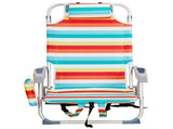 63*65*82cm Short Oxford Cloth Silver White Aluminum Tube Bearing 100kg Beach Chair Rainbow Stripes 99378183