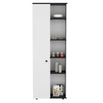 ZUN DEPOT E-SHOP Cary 67" H Kitchen Storage Cabinet With One Door, Five Interior Shelves and Five B097P167413