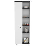 ZUN DEPOT E-SHOP Cary 67" H Kitchen Storage Cabinet With One Door, Five Interior Shelves and Five B097P167413