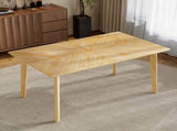 Retro Dining Table, Kitchen Room Table for 6, Minimalist Rectangular Dinette Table for Dining Room N752P294999D