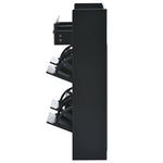 ZUN Modern Shoe Cabinet with 4 Flip Drawers, Multifunctional 2-Tier Shoe Storage Organizer with Drawers, 71629799