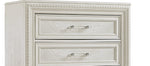 ZUN Beautiful Transitional Style 1pc 5-Drawer Chest Storage Drawers White Cream Finish Wooden Home B011P222477