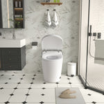 ZUN Smart Bidet Toilet with Remote Control.Raised Tankless Toilet with LED Display. Auto W3133P256591