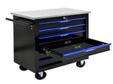 6 DRAWERS MULTIFUNCTIONAL TOOL CART WITH WHEELS-BLACKBLUE W1102P182235