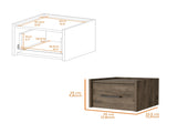 Dark Brown Wall-Mounted Floating Nightstand B062P175144
