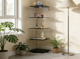 Rotatable four-layer tempered glass display cabinet,liquor cabinet,file cabinet,storage cabinet,with W3155P466748