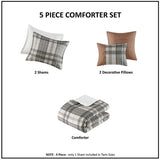 Full/Queen Plaid Comforter Set B035P203245