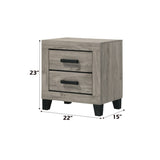 Mari Light Gray Finish Nightstand B2726P292249