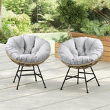 Palos Outdoor Wicker Lounge Chair Set of 2 N775P182299L