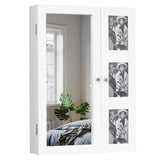 ZUN Non Full Mirror Wooden Wall Mounted Mirror Cabinet With Photo Frame, Multi-Layer And Jewelry 62762262