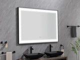 72 x 48 Inch LED Bathroom Mirror with Aluminum Frame, Wall Mounted Vanity Mirror, Anti-Fog, Memory, W2287P279505
