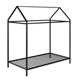 House Bed Frame Twin Size , Kids Bed Frame Metal Platform Bed Floor Bed for Kids Boys Girls No Box WF286771AAB