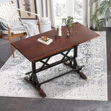 ZUN Solid Wood Bar Table, Rustic Farmhouse Pub Table Rectangle Bar Height Window Table Sofa Bar Table WF321688AAP