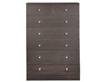 6-Tier 7-Drawer Cabinet with Matte Gold Handles Particleboard Melamine-Coated Storage Cabinet 49539808