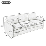 89" Cozy Upholstered 3-seater Sofa Oversized Comfy Cloud Sofa Double 3-seater Sofa Plush N719P251497R