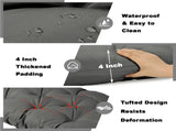 Outdoor Bench Cushion, 60 20 4 Inch, Tufted Waterproof Swing Cushion with Ties, for Patio Bench 16373593