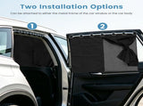 2 Pack Car Window Shades Magnetic Car Window Shade, 3 Adjustable Modes Dual Layer Polyester Car Side 57359391