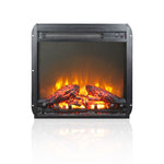 ZUN 18 inch electric fireplace insert, ultra thin heater with log set & realistic flame, overheating 75238695