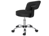 Semi-PU Leather Nylon Wheel 300lbs Round Stool With Backrest Plating Five-Star Feet Technician Stool 54431889