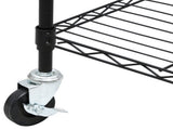 5-Tier NSF-Certified Steel Wire Shelving with Wheels Black 47544310