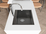 Stainless Steel Kitchen Sink, 27x19 Single Bowl, Overmount Handmade Sink in Black, with US 00233658