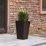 ZUN 3 PCS Indoor Planters with Drainage Hole Brown 25926186